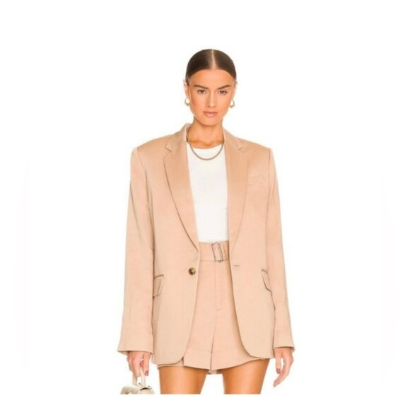 A.L.C. DAKOTA SINGLE BREASTED MODAL BLEND BLAZER, SZ US/6 TAWNY - Picture 15 of 15
